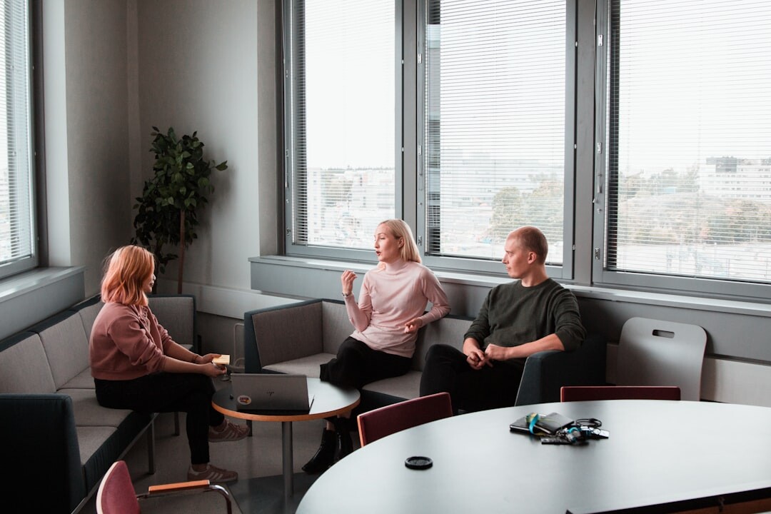Coaching session one on one in office