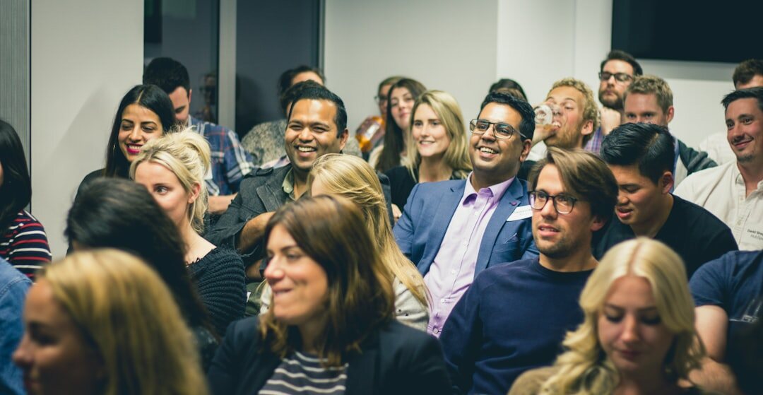 Audience listening to speaker at seminar
